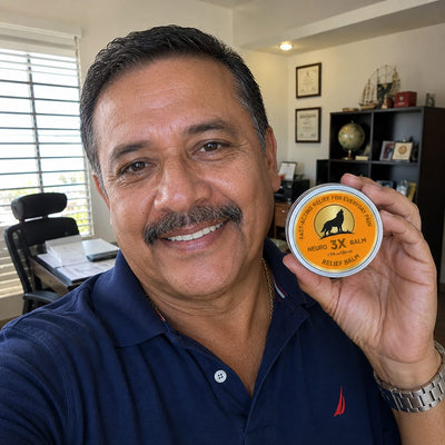 Happy customer holding the product