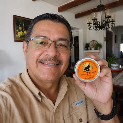 Happy customer holding the product
