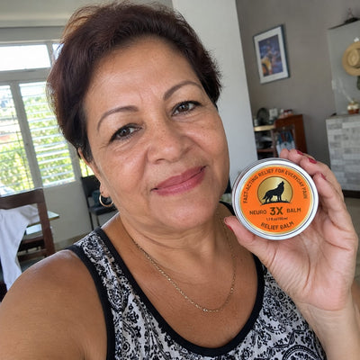 Happy customer holding the product