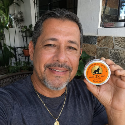 Happy customer holding the product
